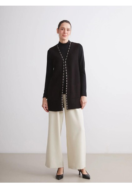 Lcw V Yaka Desenli Kadın Triko Yelek (W5)