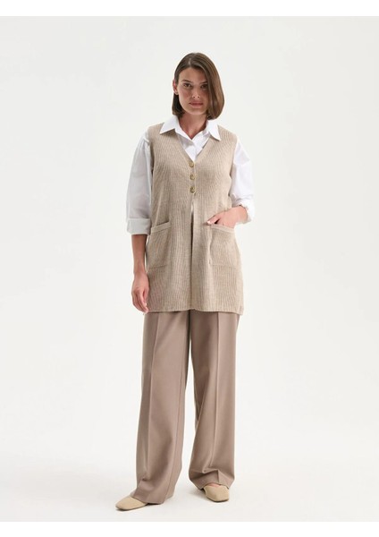 Lcw V Yaka Kadın Triko Yelek (W5) fiyatları