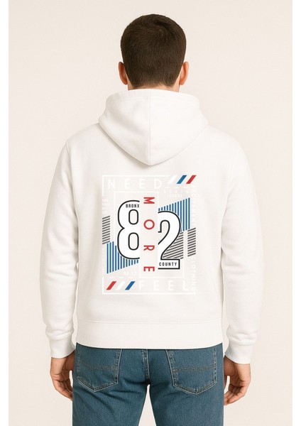 Need More Feel 82 Bronx Baskılı Oversize Hoodie – Unisex Kapüşonlu Sweatshirt