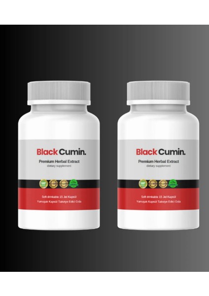 2 Kutu Çörekotu Cumin Soft Kapsül 15LI x 2 Adet Ekonomik Paket