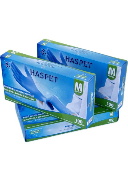 3 Paket Mavi Nitril Muayene Eldiveni M (Medium) fiyatları