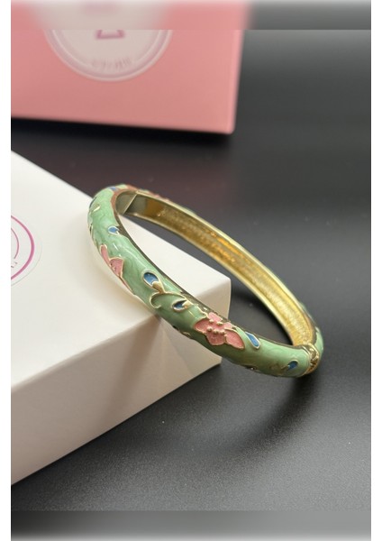 Gold Kaplama Renkli Mineli Kadın Bileklik , Renkli Çiçekli Bileklik , Sevgiliye Hediye fiyatları