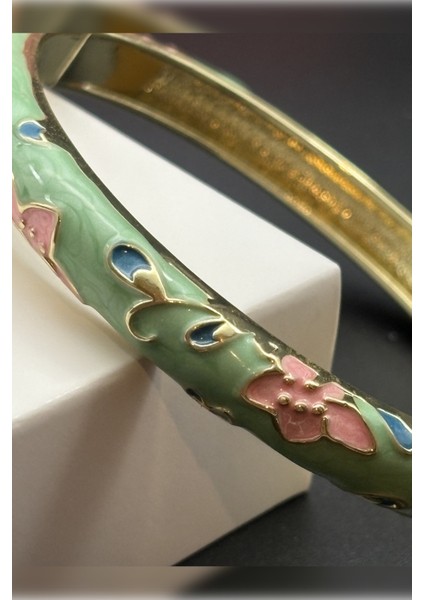 Gold Kaplama Renkli Mineli Kadın Bileklik , Renkli Çiçekli Bileklik , Sevgiliye Hediye modelleri