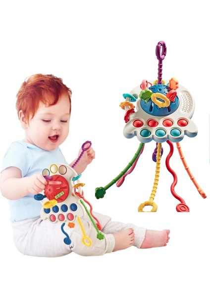 Duyusal Etkinlik Bebek Oyuncağı Çekme Ipli Çok Fonskiyonlu fırsatları