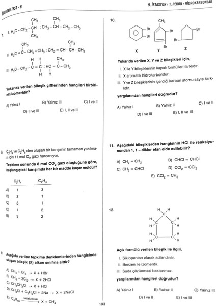 Istasyon Ayt Kimya - Soru Bankası - 256 Sayfa - Yks Sınava Hazırlık fiyatları