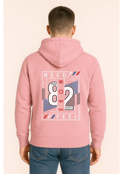 Need More Feel 82 Bronx Baskılı Oversize Hoodie – Unisex Kapüşonlu Sweatshirt