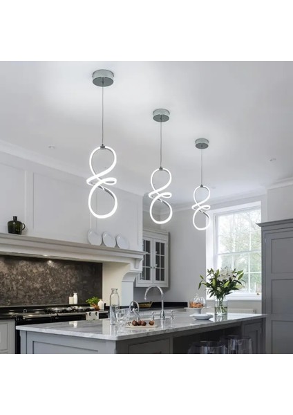 Bohem Gri Beyaz Işık Ledli Modern Sarkıt LED Avize fiyatları