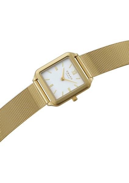 V309LXGWMG Quartz Hasır Altın Rengi Safir Cam 26 mm Kadın Kol Saati modelleri