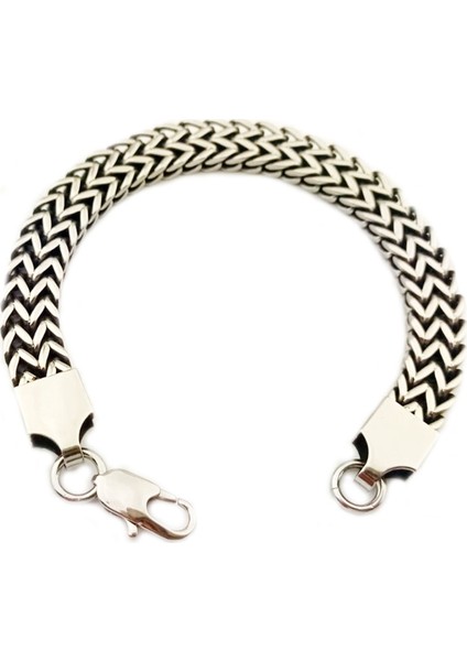 316L Paslanmaz Çelik Hasır Zincir Erkek Bileklik