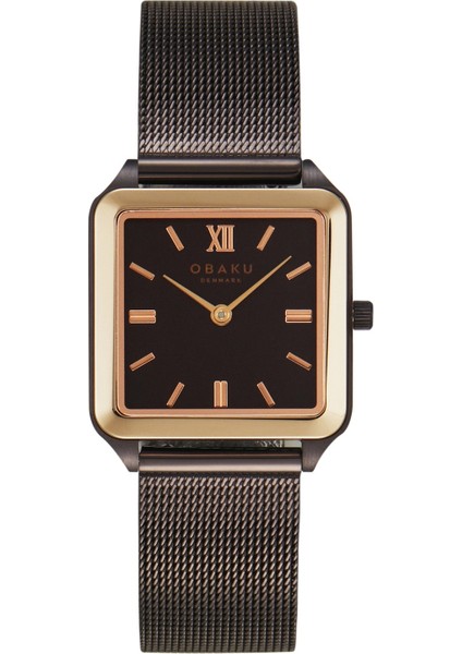 Obaku Denmark V309LXXNMN Quartz Hasır Kahverengi 26 mm Kadın Kol Saati