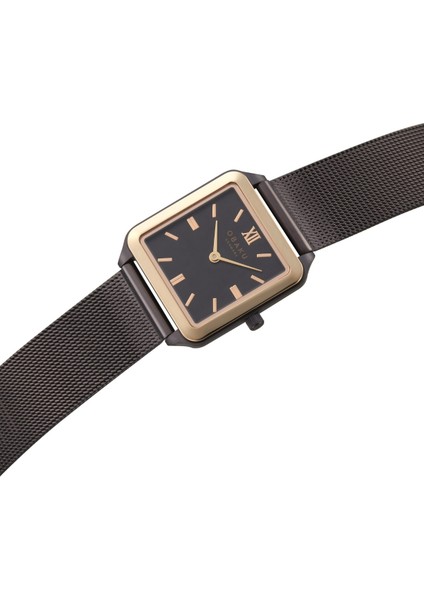 Obaku Denmark V309LXXNMN Quartz Hasır Kahverengi 26 mm Kadın Kol Saati modelleri
