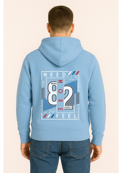 Need More Feel 82 Bronx Baskılı Oversize Hoodie – Unisex Kapüşonlu Sweatshirt