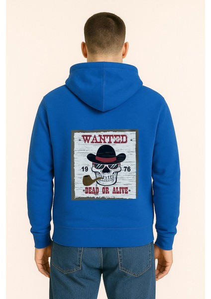Wanted Dead Or Alive Baskılı Oversize Hoodie – Retro Kovboy Tarzı Unisex Kapüşonlu Sweatshirt