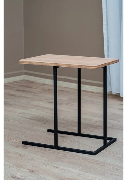 Modern Koltuk Yanı C Sehpa – Metal Gövdeli, Su Geçirmez Ahşap Raflı Laptop & Kahve Masası modelleri