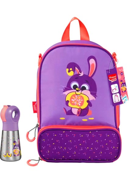 Picnik Miniz Tavşan Figürlü Termoslu Beslenme Çantası + Matara