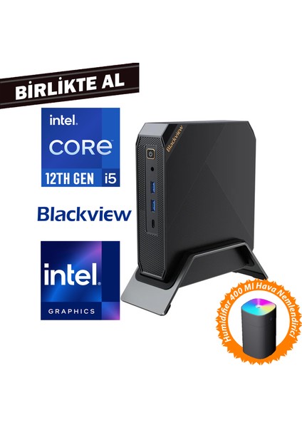 MP200 I5-12450H 16GB 512GB SSD Windows 11 Pro Mini Pc + Hava Nemlendirici MP20016512I5 019