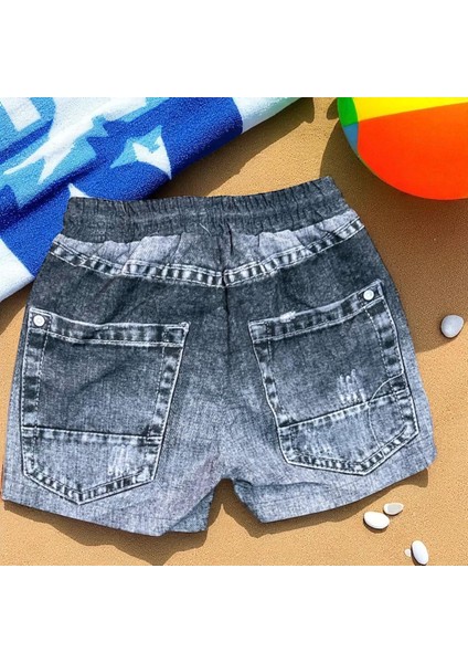 Denım Görünümlü Deniz Şortu - Nanıca Kıds - NNC122240 - Siyah - 6 Yaş - NNC122240-SIYAH-6 Yaş Siyah fiyatları