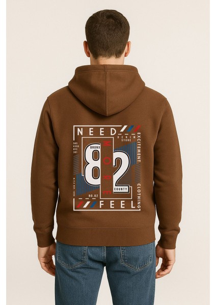 Need More Feel 82 Bronx Baskılı Oversize Hoodie – Unisex Kapüşonlu Sweatshirt