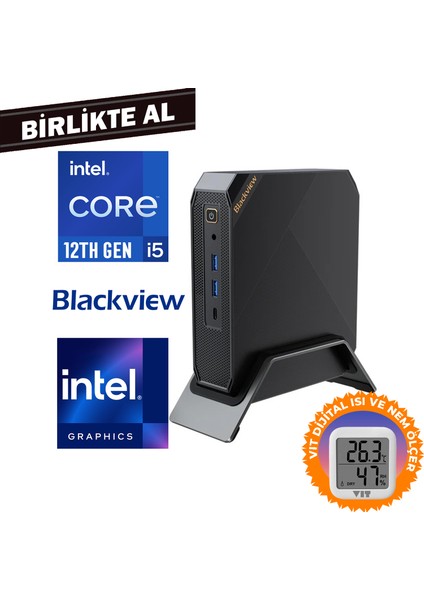 MP200 I5-12450H 32GB 1tb SSD Windows 11 Pro Mini Pc + Vıt Termometre MP20016512I5 028