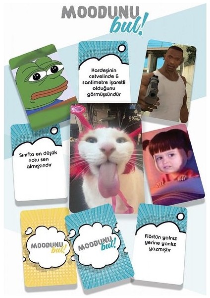 Moodunu Bul Mini Klasik Kart Oyunu 1.paket 45 Kart indirimleri