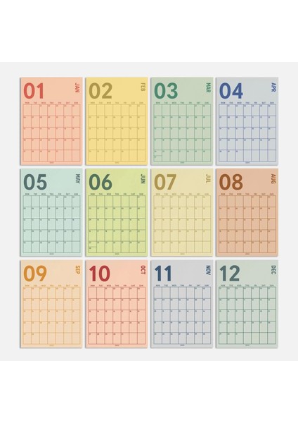 2026 Duvar Takvimi, 33X48 Cm, A4, Spiralli Takvim, Aylık Planlayıcı Takvim, Boho Renkler fiyatları