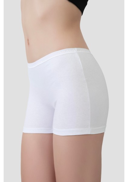 3'lü Paket Kadın Karışık Renkli Boxer Şort Pamuklu Likralı fırsatları