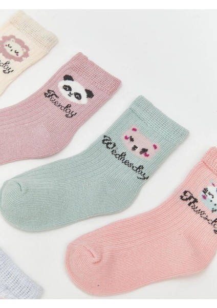 Lcw Baskılı Kız Bebek Soket Çorap 7'li (W5) fiyatları
