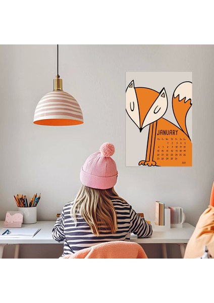 2026 Takvim, Sevimli Hayvanlar Duvar Takvimi, A4 Poster Takvim, 33X48 cm Poster Takvim, Renkli ve Eğlenceli modelleri