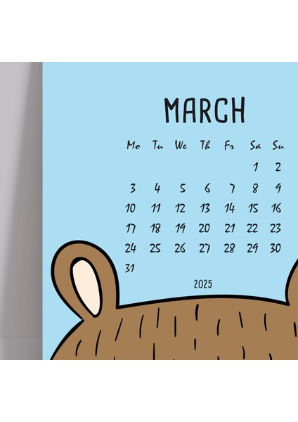 2026 Takvim, Sevimli Hayvanlar Duvar Takvimi, A4 Poster Takvim, 33X48 cm Poster Takvim, Renkli ve Eğlenceli fırsatları