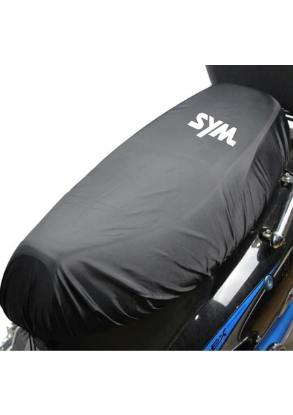 Sym Joymax Z Sele Kılıfı Siyah Su Geçrimez Sele Örtüsü Logolu Sele Kılıfı