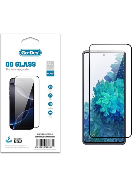 Galaxy S20 Fe Uyumlu Go Des Og Glass Antistatik Temperli Cam Ekran Koruyucu Şeffaf