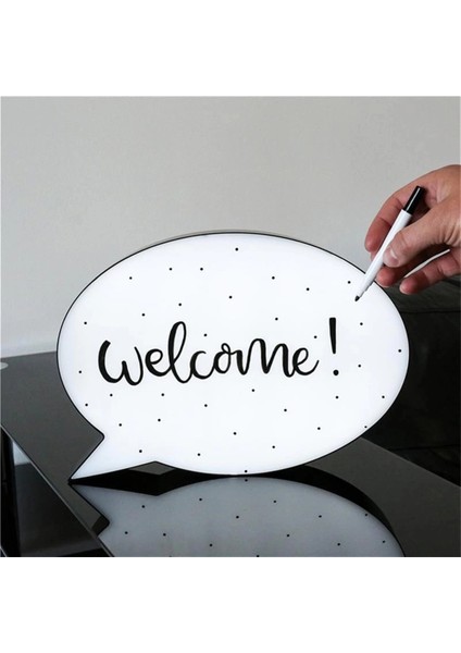 Mesaj Panosu Kalemle Yazılabilen Konuşma Balonu Görünümlü Işıklı indirimleri