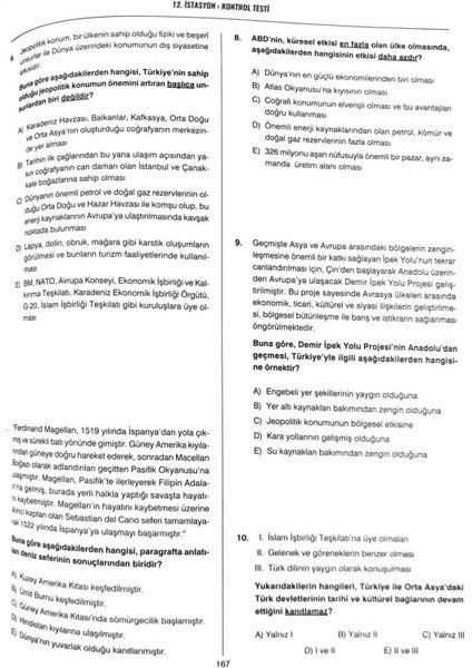 Istasyon Ayt Coğrafya - Soru Bankası - 208 Sayfa - Yks Sınava Hazırlık fırsatları