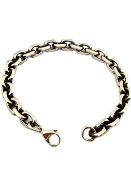 316L Paslanmaz Çelik Halat Zincir Erkek Bileklik