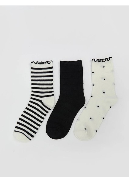 Lcw Desenli Kadın Soket Çorap 3'lü (W5)