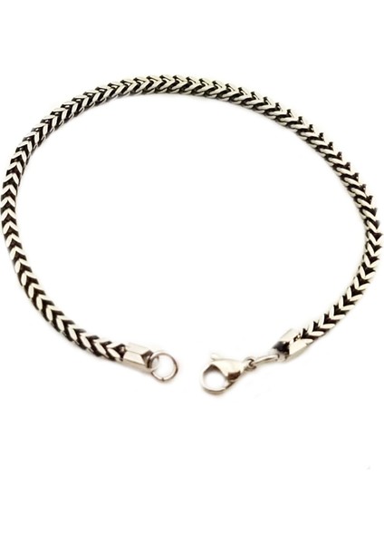 316L Paslanmaz Çelik Kare Zincir Erkek Bileklik