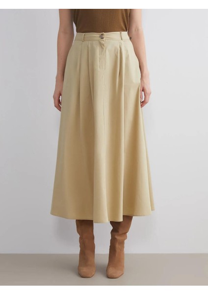 Lcwaıkıkı Standart Fit Poplin Pileli Etek (W5) fiyatları