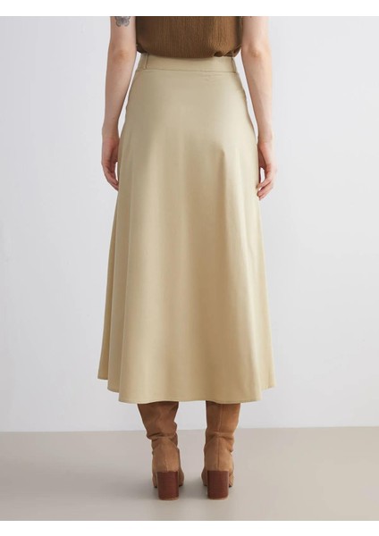 Lcwaıkıkı Standart Fit Poplin Pileli Etek (W5) fırsatları