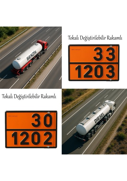 Metal 40X30 cm Tokalı Levha (1 Adet) 33-1203 ve 30-1202 Değiştirilebilir Rakamlı Tehlikeli Madde fırsatları