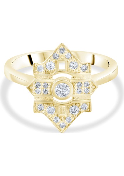 0.14 Karat Pırlanta Yüzük, Gerçek Pırlanta, Sertifikalı Mücevher