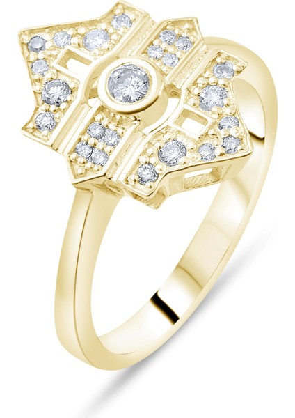 0.14 Karat Pırlanta Yüzük, Gerçek Pırlanta, Sertifikalı Mücevher fırsatları