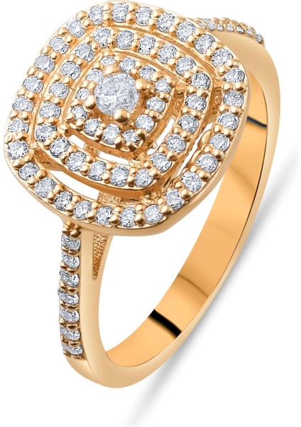 0.46 Karat Pırlanta Yüzük, Gerçek Pırlanta, Sertifikalı Mücevher