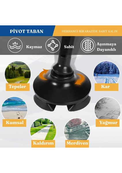 Anne Babalar ve Hastalar Için Hareketli Katlanabilir LED Işıklı Baston Alarm Destekli 4 Ayaklı modelleri