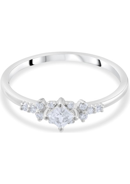 0.27 Karat Pırlanta Safir Yüzük, Gerçek Pırlanta, Sertifikalı Mücevher fırsatları