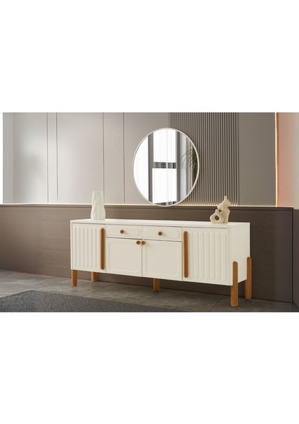 Odern Modern Yemek Odası Takımı MDF Malzemeden Açılır Dikdörtgen Masa 6 Sandalyeli indirimleri