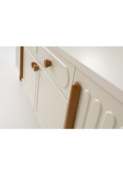 Odern Modern Yemek Odası Takımı MDF Malzemeden Açılır Dikdörtgen Masa 6 Sandalyeli