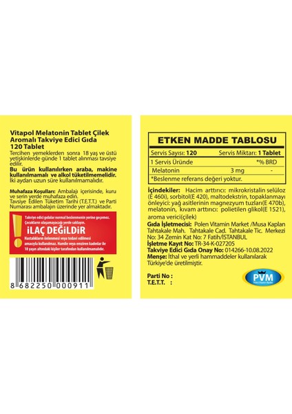 Night Support – Çilekli Fast Dissolve 3 Mg – 120 Tablet fiyatları