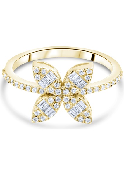 0.32 Karat Baget Pırlanta Yüzük, Gerçek Pırlanta, Sertifikalı Mücevher indirimleri