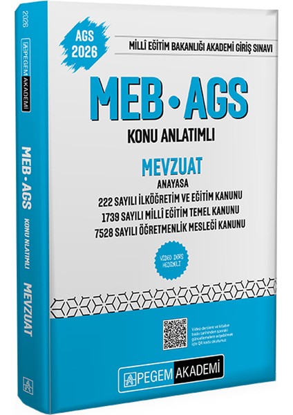 2026 MEB AGS Konu Anlatımlı Mevzuat