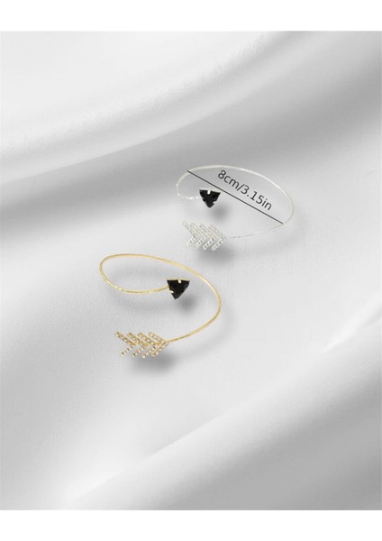 Taş Detaylı Ok Sembollü Kadın Pazu Bilekliği -Zarif ve Şık Tasarım fırsatları